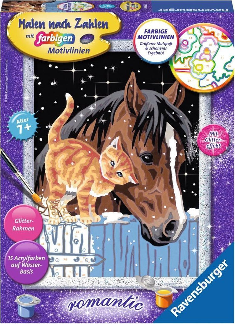 Ravensburger Peinture par numéro - Chat avec chat - Jouet créatif.