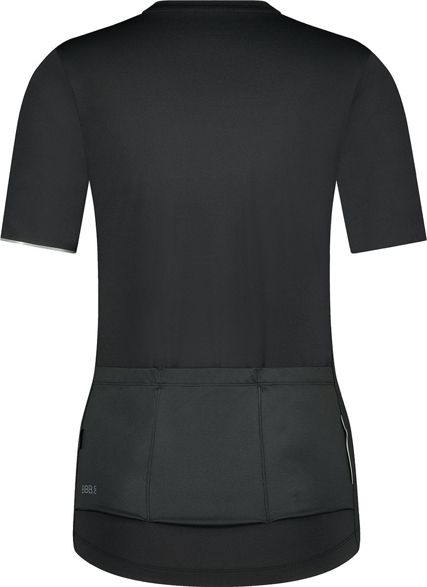 Bbb cycling donnaessence chemise de cyclisme femme manches courtes - 15-25 °c - chemise VTT et cyclisme respirante avec 3 poches arrière - noir