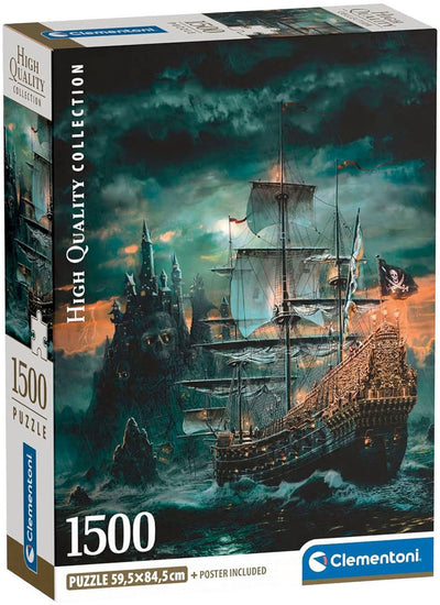 Clementoni - puzzle - 1500 pièces - bateau pirate - puzzle pour adultes