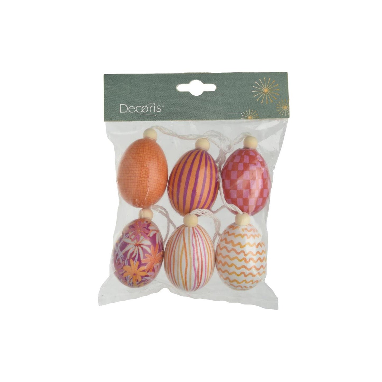 Decoris décoration suspendue oeuf mousse ø4xh6cm