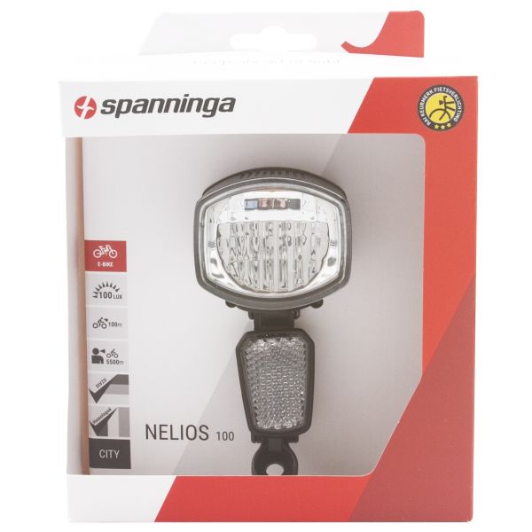 Phare Spanninga nelios 100 xe 100(+100)lux vélo électrique 6-36v