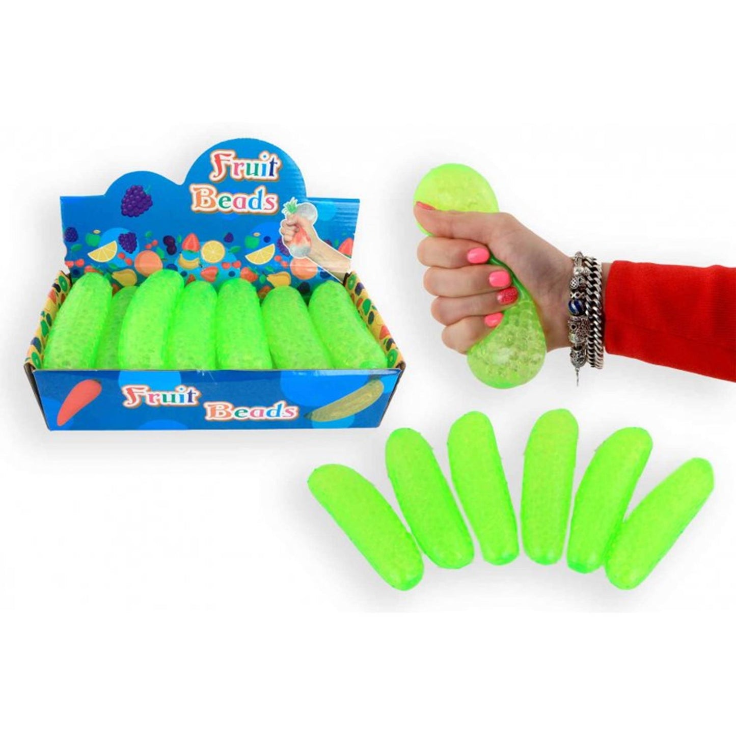 Perles de fruits boule anti-stress concombre 14cm