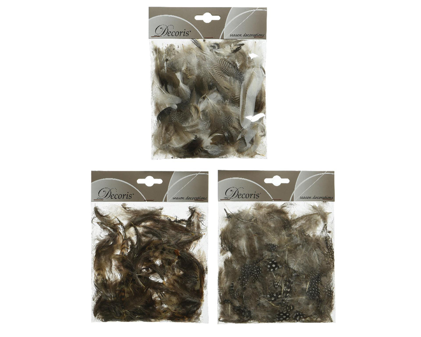 Plumes décoratives dans un sachet, naturelles