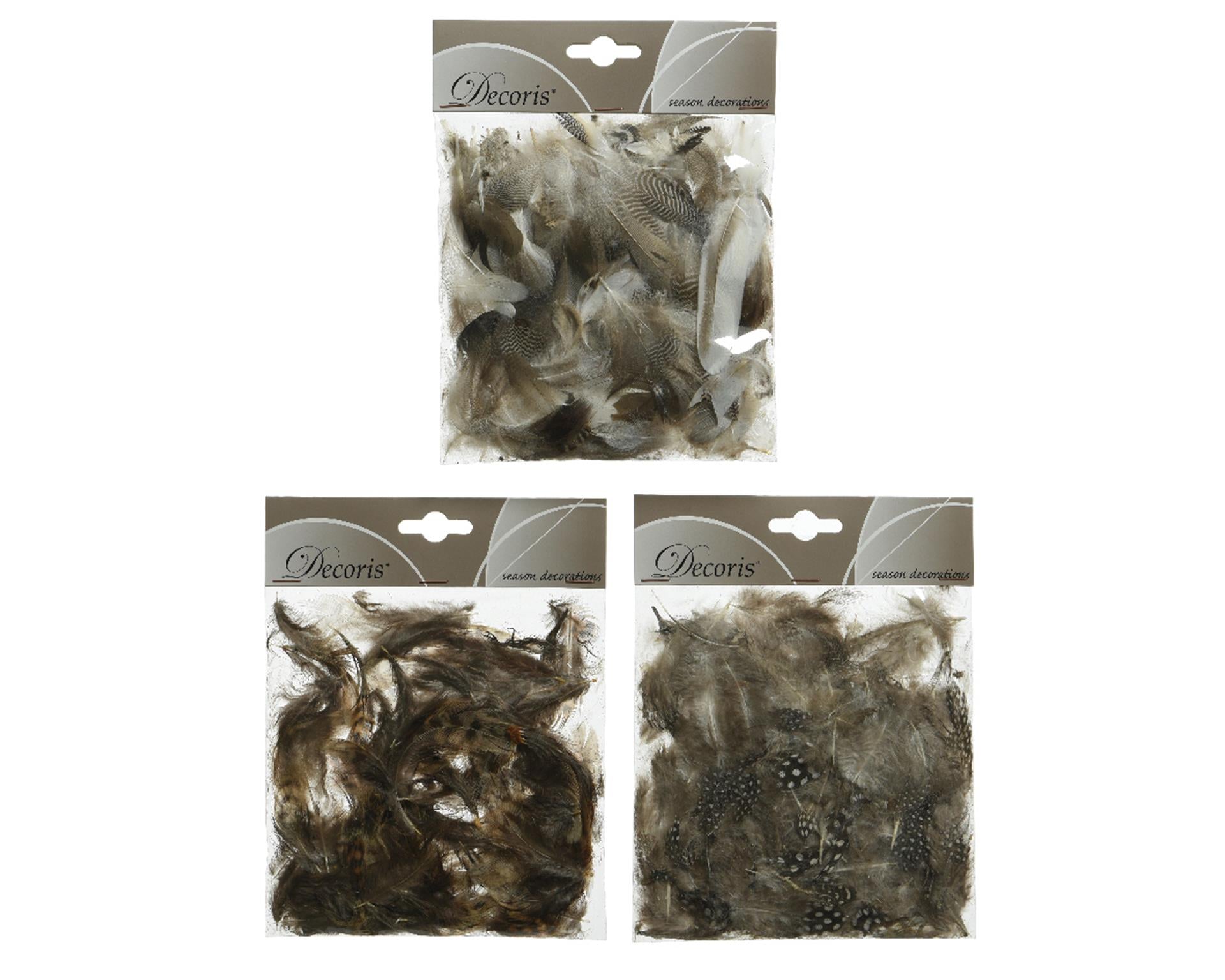 Plumes décoratives dans un sachet, naturelles