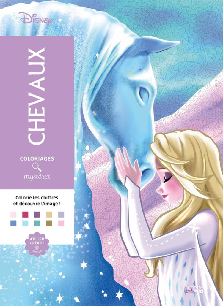 Hachette heros atelier créatif disney coloriages mystères coloriages mysteres disney - chevaux - hachette - coloriage par numéro livre de coloriage pour adultes