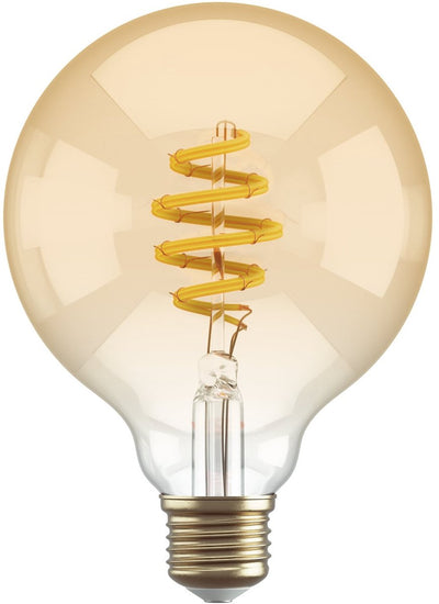 Ampoule à filament intelligente Hombli - e27 g95 - ambre - globe - lumière blanc chaud - look vintage - wifi - 1 pièce
