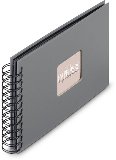Hama album photo spirale - fine art - 24x17 - 50 pages - gris pierre