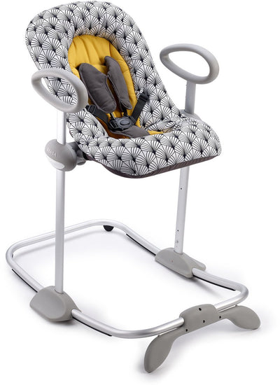 Béaba up down rocking chair bébé - rocking chair réglable en hauteur - balançoire bébé - 4 hauteurs 3 positions d'allongement - avec ceinture 5 points - multicolore