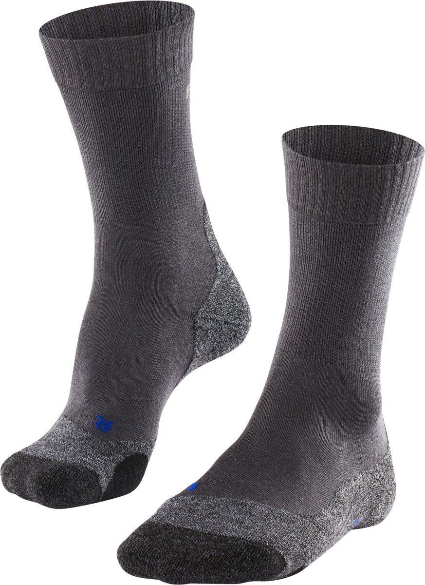 Falke tk2 cool anti-ampoules épais matériau fonctionnel lyocell chaussettes de randonnée femme gris - taille 39-40