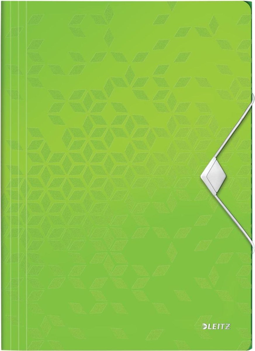 Chemise élasto plastique Leitz wow pour documents A4 - Chemise à 3 rabats pour 150 feuilles - vert