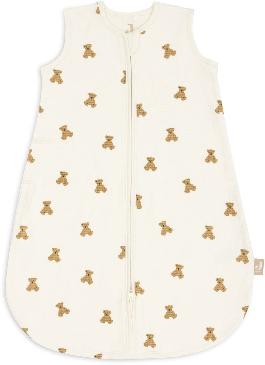 Jollein gigoteuse nouveau-né bébé sans manches 60cm - jersey - mini ours en peluche - petite gaufre