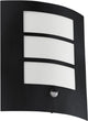 Applique d'extérieur Eglo city - détecteur de mouvement - e27 - 26 cm - noir et blanc