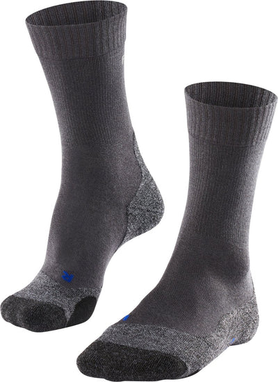 Falke tk2 cool anti-ampoules épais lyocell matériau fonctionnel chaussettes de randonnée femme gris - taille 37-38