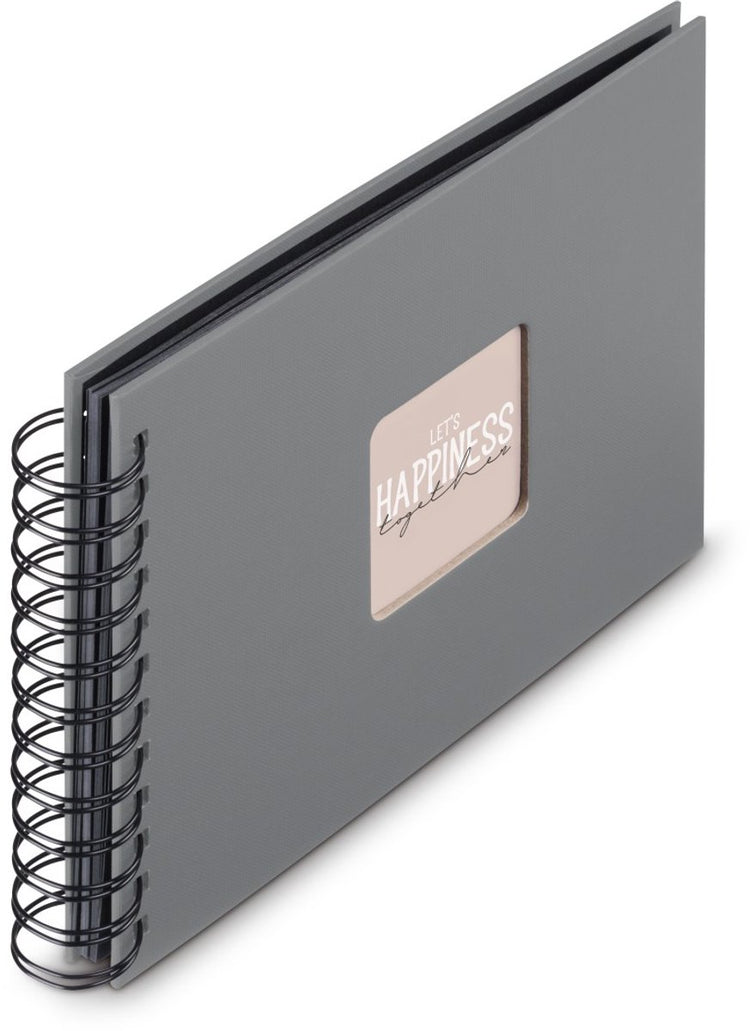 Hama album photo spirale - fine art - 24x17 - 50 pages - gris pierre