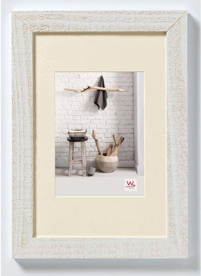 Walther home - cadre en bois - format photo 30x40 cm - blanc polaire