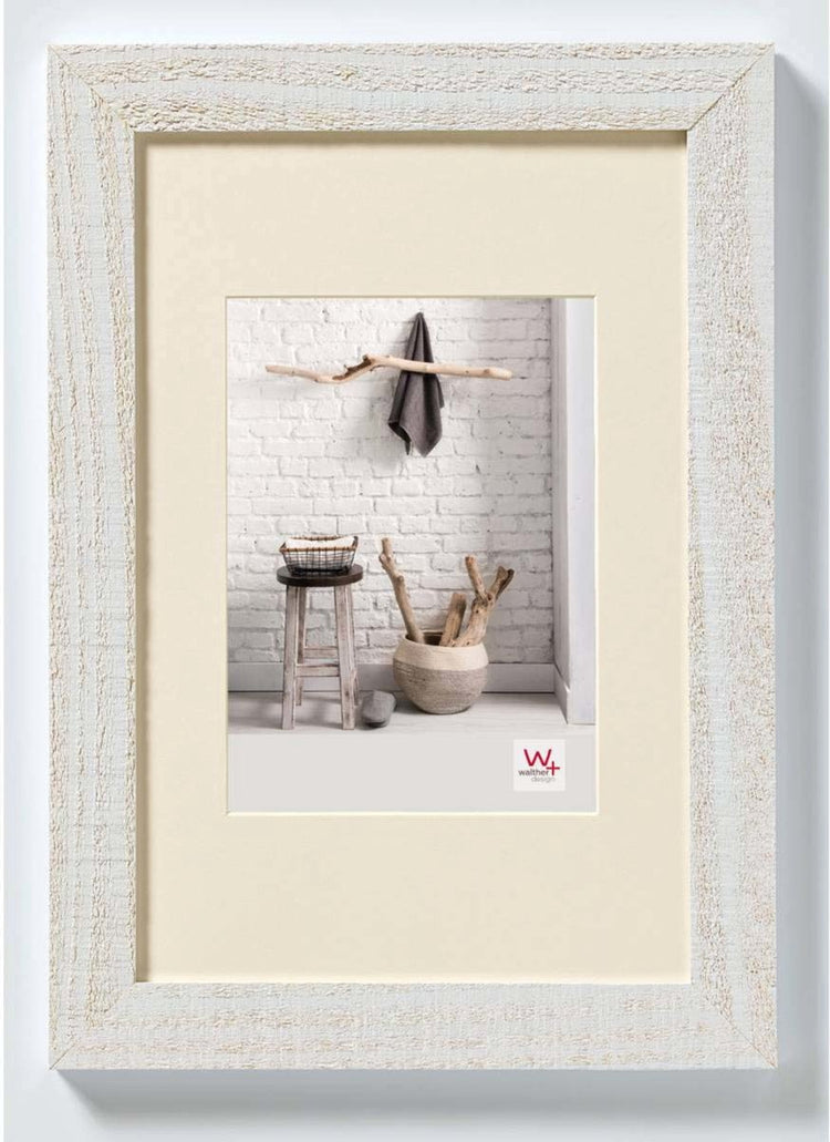 Walther home - cadre en bois - format photo 30x40 cm - blanc polaire