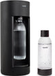 Mysoda glassy black - machine à eau gazeuse en aluminium biocomposite écologique - comprenant 2 bouteilles