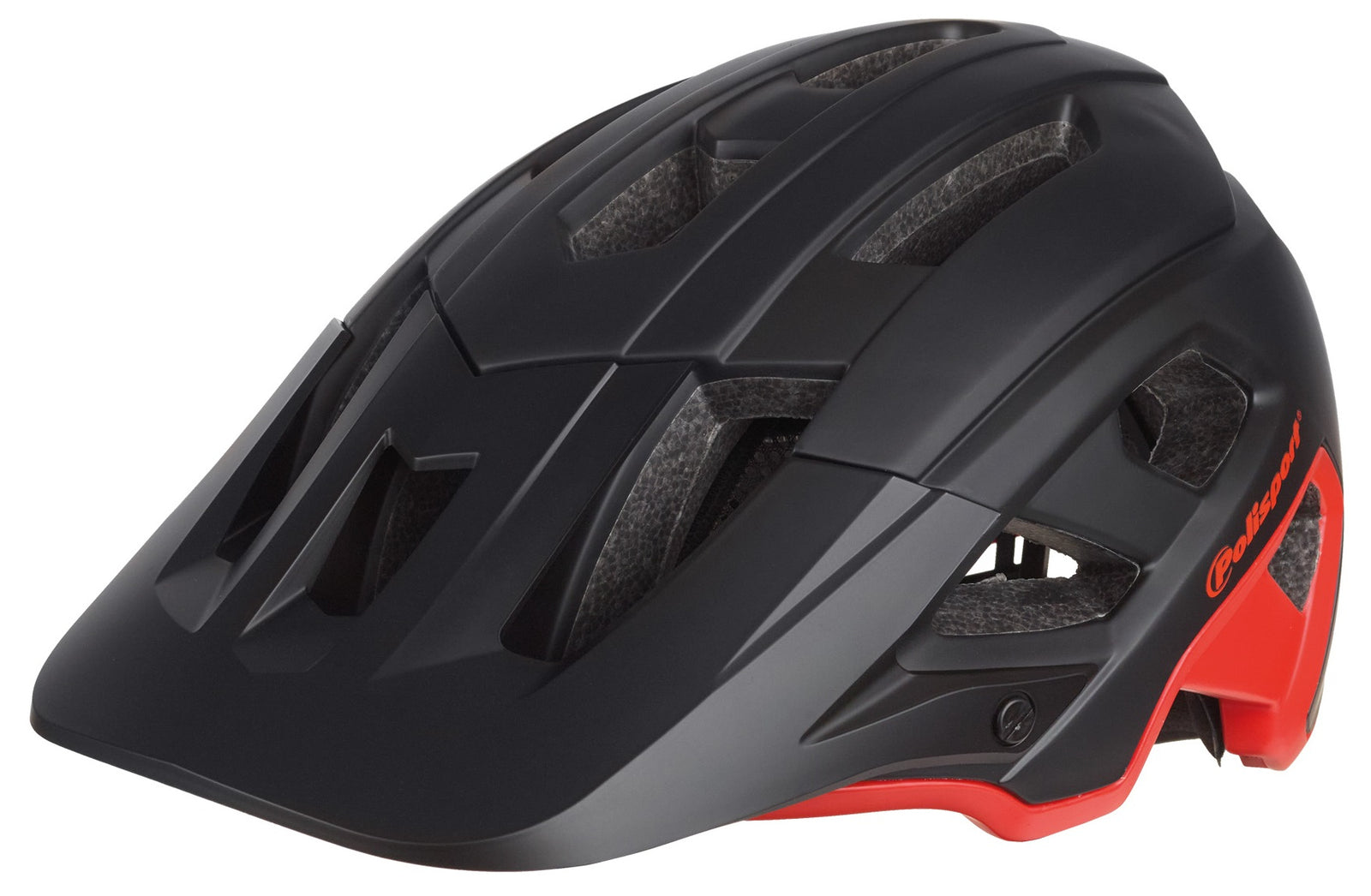 Polisport mountain pro casque de vélo m 55-58cm noir/rouge