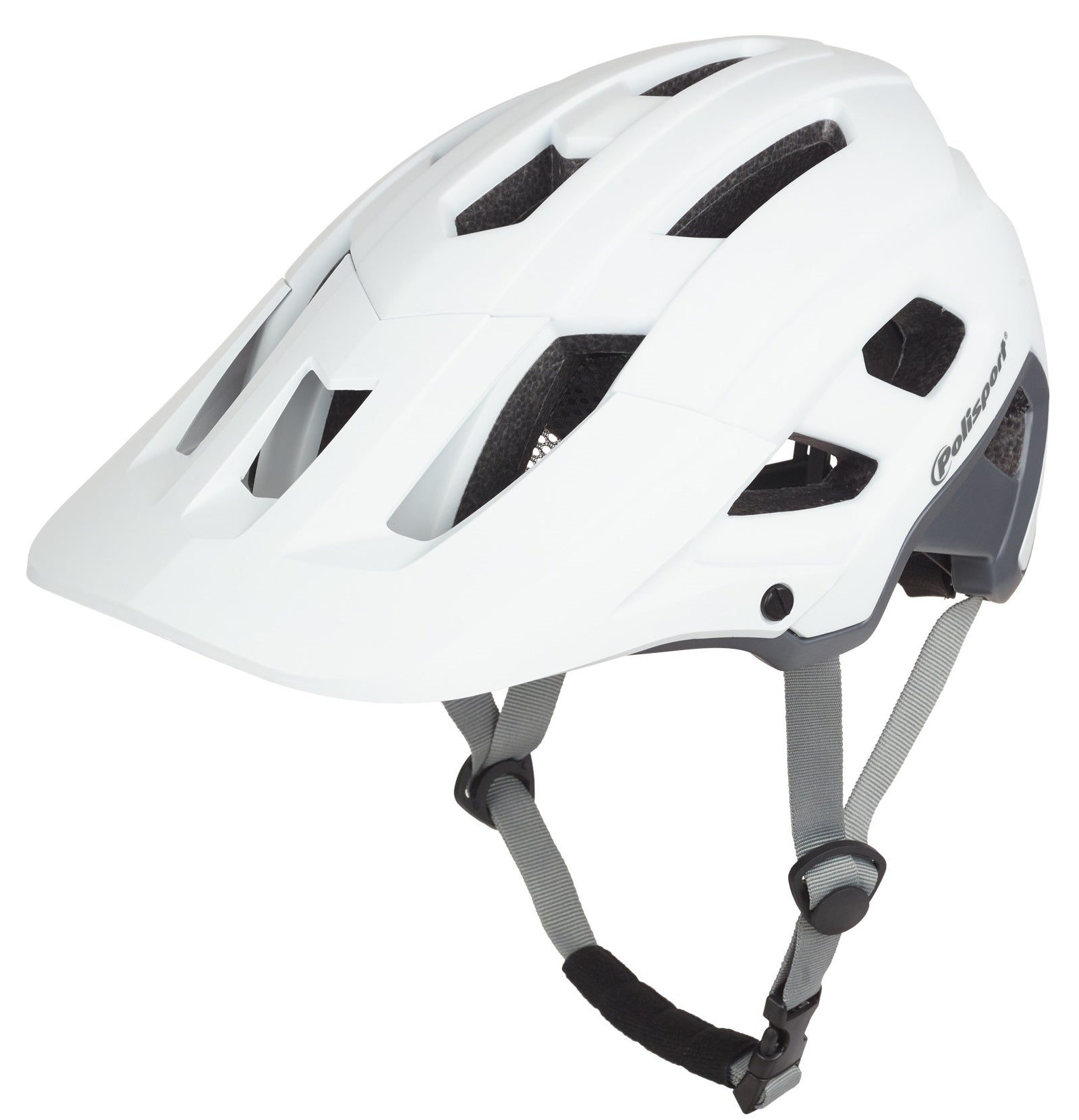 Polisport mountain pro casque de vélo l 58-61cm blanc/gris