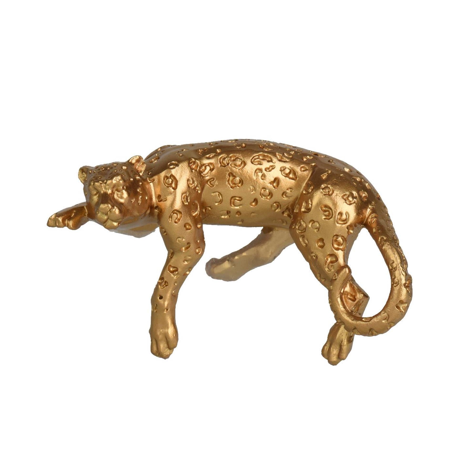 Decoris léopard polyresing or 2x6,2x10,5cm