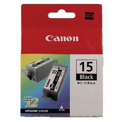 Cartouche d'encre noire duopack Canon BCI-15BK