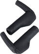 Bbb cycling kingcomfort set + embouts de guidon 80 mm - poignées de vélo ergonomiques - 135 mm - poignées de vélo antidérapantes - poignées d'embouts de guidon - noir - bhg-125