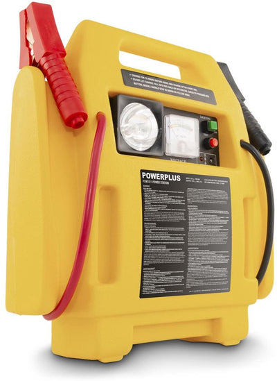 Station énergétique Powerplus 4-en-1 powx411 - aide au démarrage 1600cc - compresseur 17 bar - lumière 3,6w - avec 3 acc.