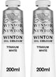 Winsor Newton Winton 1490699 set de peinture à l'huile – blanc de titane – 2x 200 ml – peinture d'artiste à haut pouvoir couvrant – pour atelier de peinture