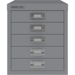 Armoire multi-tiroirs série 12 27,9x40,8x32,5cm gris argenté 5 tiroirs