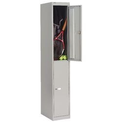 Casier 2 compartiments clk182 30,5x45,7x180,2cm gris clair