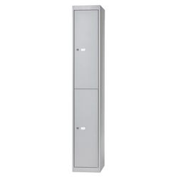 Casier 2 compartiments clk182 30,5x45,7x180,2cm gris argenté