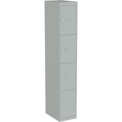 Casier 4 compartiments clk184 30,5x45,7x180,2cm gris argenté