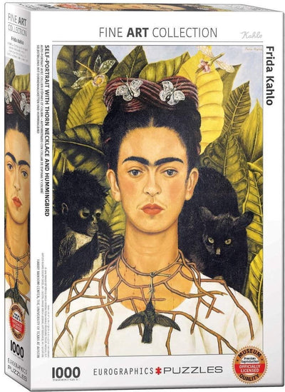 Eurographics - autoportrait avec chaîne d'épines [autorretrato con necklace de espinas] - frida kahlo - 1000 pièces 48×68cm (l×h) - puzzle d'art