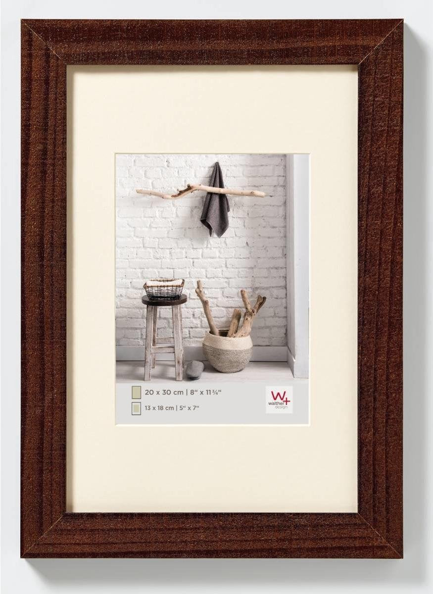 Walther home - cadre en bois - format photo 13x18 cm - noyer