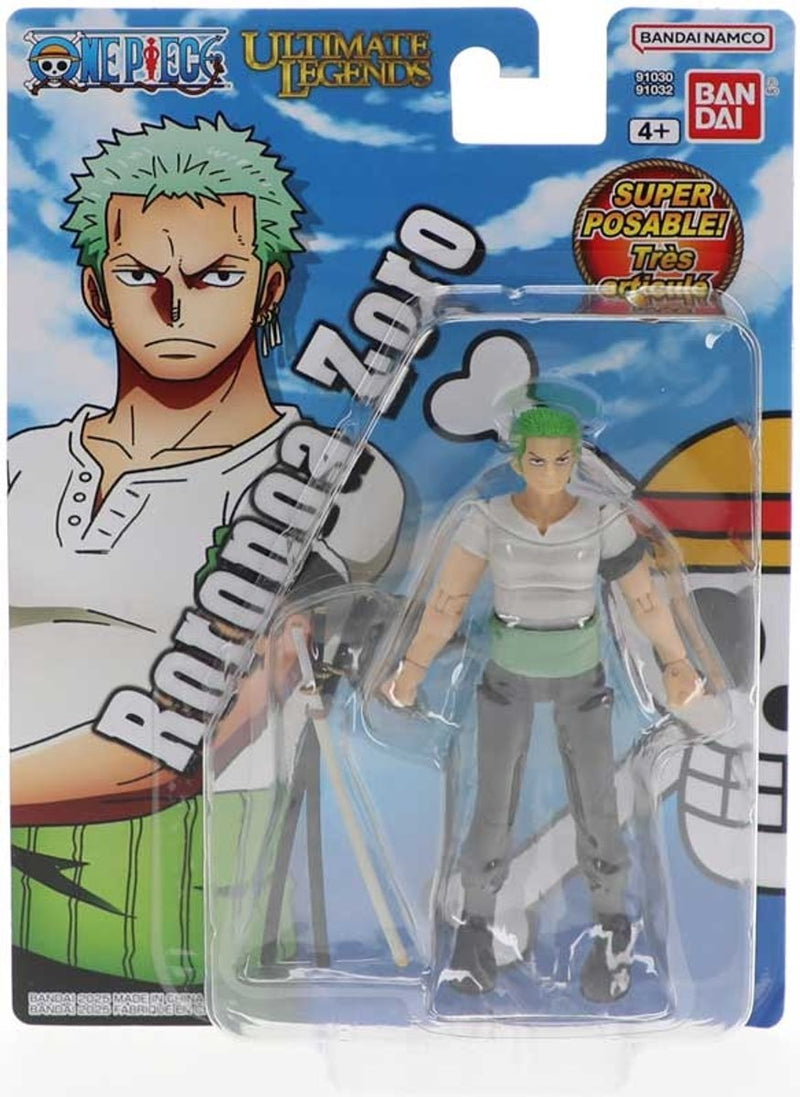 Bandai - Ultimate Legends - figurine One Piece 12 cm - Roronoa Zoro - One Piece sous licence officielle - figurine Zoro - jouet enfant 4+ - ve91032