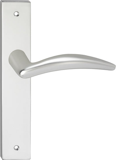 Poignée de porte Impresso - Windsor - pour l'intérieur - bouclier de porte carré avec vis - aluminium - 2 pièces