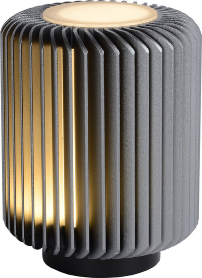 Lucide turbin - lampe de table - ø 10,6 cm - LED - 1x5w 3000k - gris