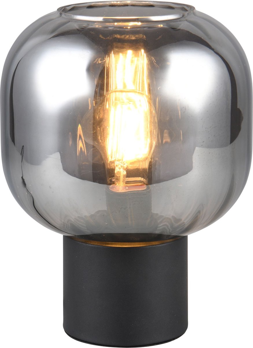 Trio diva - lampe de table - noir mat - excl. 1x e27 7 w - interrupteur à cordon
