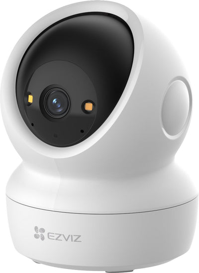 Ezviz H6C G1 2K - caméra de sécurité intérieure - inclinaison panoramique à 360° - suivi intelligent, obturateur de confidentialité à vision nocturne couleur - WiFi 6 - cloud microSD - blanc - 1 pièce