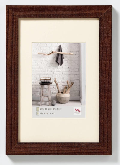 Walther home - cadre en bois - format photo 20x30 cm - noyer