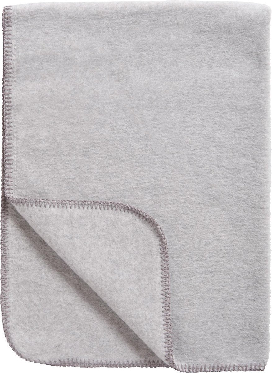 Couverture pour berceau Meyco baby uni - tissée - gris mélangé - 100x150cm - 1,0 tog