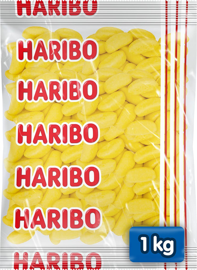 Bananes Haribo - bonbon mousse saveur banane - 1kg