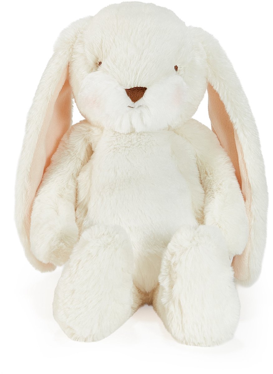 Bunnies by the bay disquette grignoter lapin - peluche - peluche pour enfants - détails brodés - crème - 34 cm