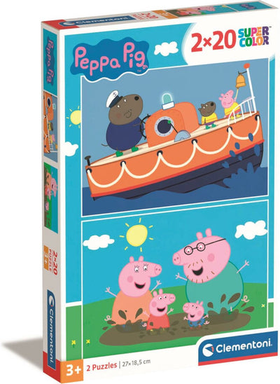 Clementoni Jigsaw Puzzle Super Color Peppa Pig, 2x20st.