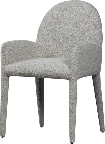 Chaise de salle à manger Vtwonen élégance avec accoudoir - gris - 83x54x57 cm