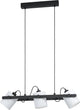 Suspension Eglo hornwood 1 - e27 - 78 cm - noir et blanc