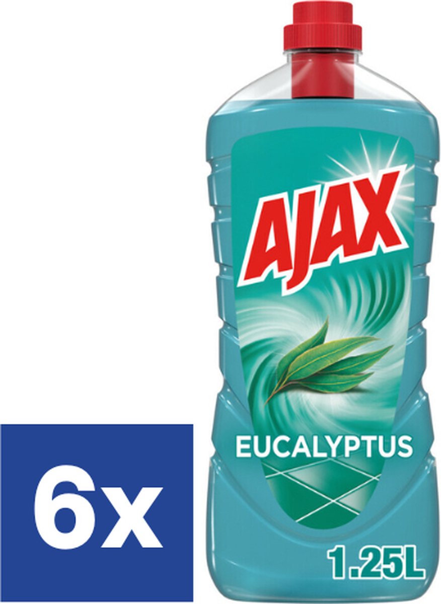 Nettoyant tout usage eucalyptus Ajax - 6 x 1,25 l