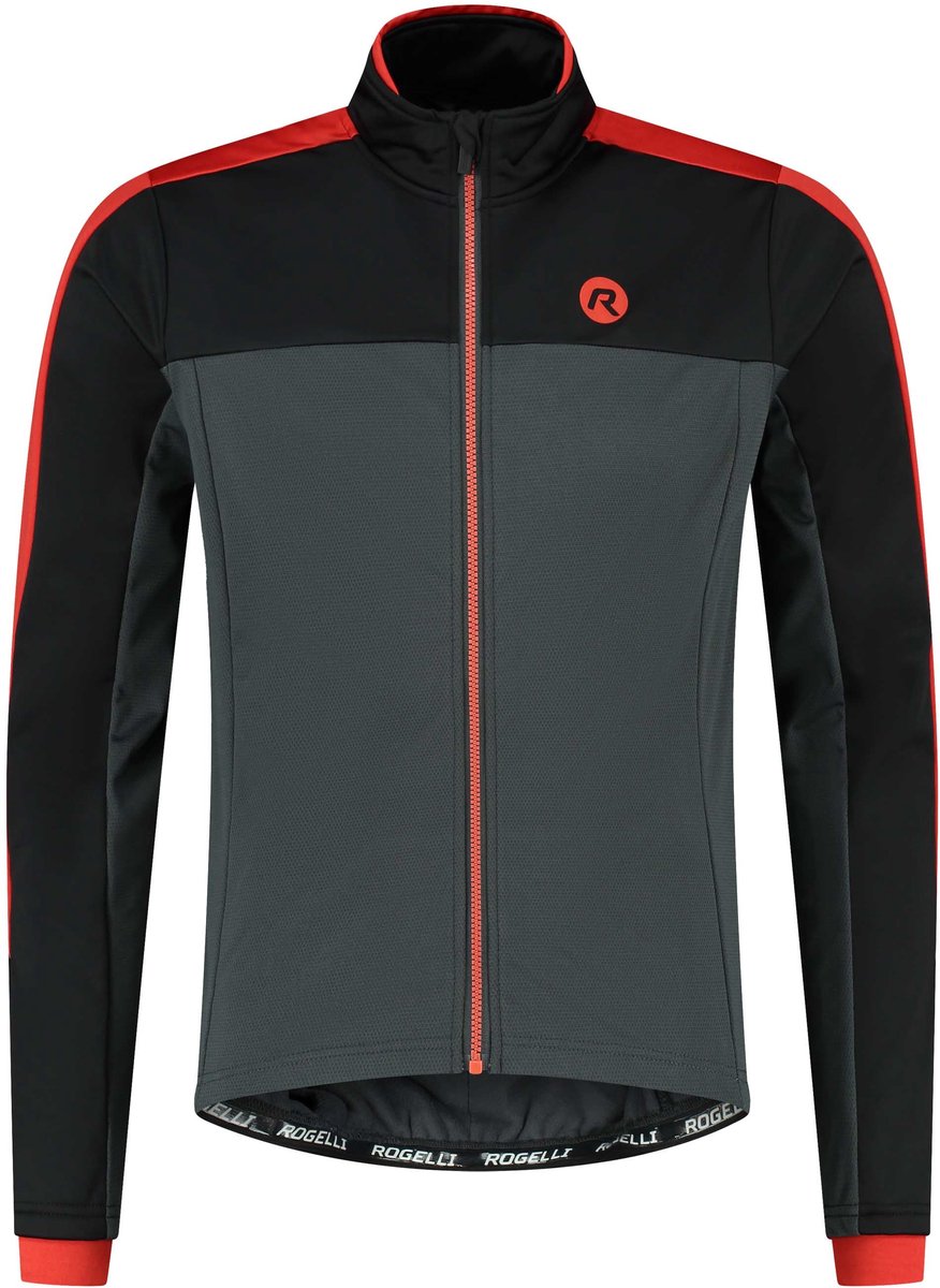 Rogelli freeze veste de cyclisme hiver hommes - gris noir rouge - s