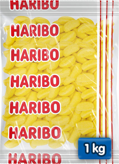 Bananes Haribo - bonbon mousse saveur banane - 1kg