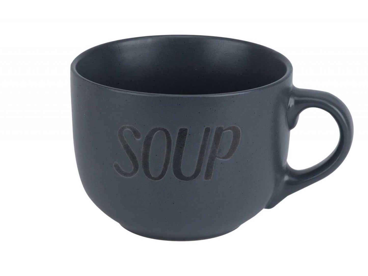 Bol à soupe cosy et tendance avec poignée gris foncé
